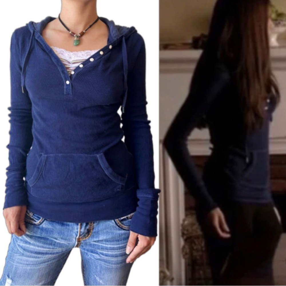 Vintage Y2K American Eagle Henley ASO Elena